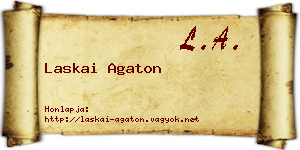 Laskai Agaton névjegykártya